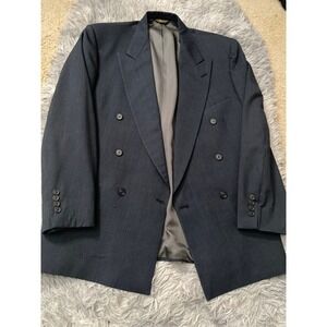 Nino‎ Cerruti Rue Royale Blazer Men's 34R Navy Double Breasted 100% Wool